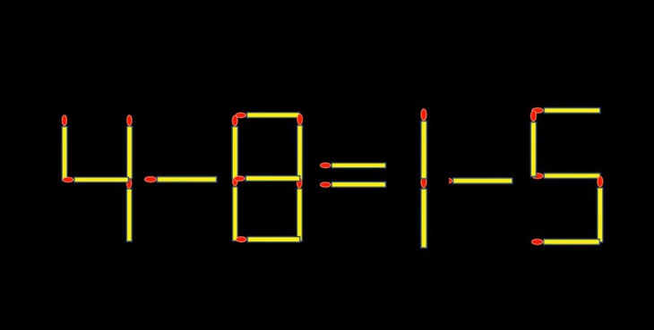 Thử tài IQ: Di chuyển một que diêm để 4+8=15 thành phép tính đúng - Ảnh 1.