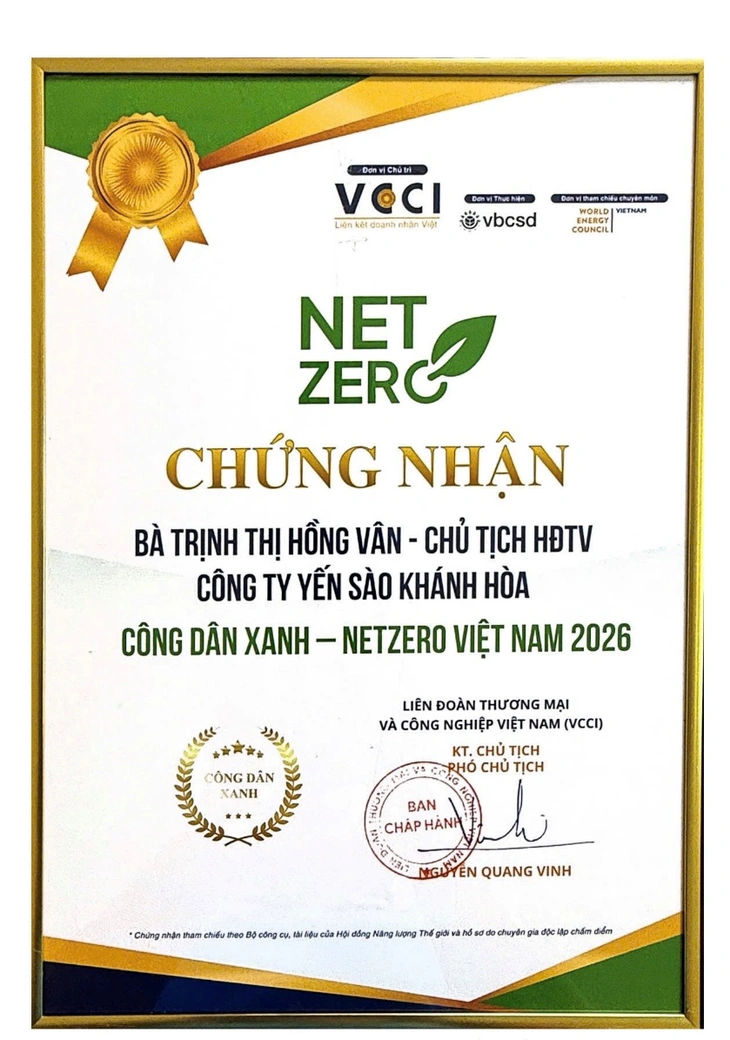 Yến sào khánh hòa vinh danh Doanh nghiệp xanh năm 2026 với những cam kết bảo vệ môi trường - Ảnh 3.