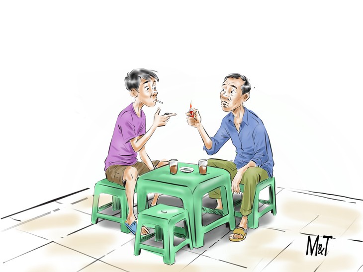 Chiếc áo mới thủng vì tàn thuốc ở bàn tiệc - Ảnh 1.