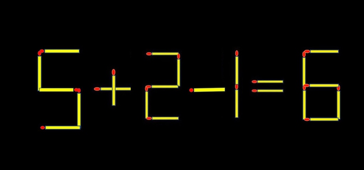 Thử tài IQ: Di chuyển một que diêm để 6+21=6 thành phép tính đúng - Ảnh 1.