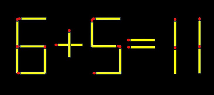 Thử tài IQ: Di chuyển một que diêm để 6+21=6 thành phép tính đúng - Ảnh 1.