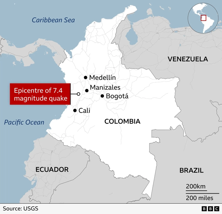 Colombia: Động đất 7,4 độ, nhiều tòa nhà đổ sập, ít nhất 20 người thiệt mạng - Ảnh 3.
