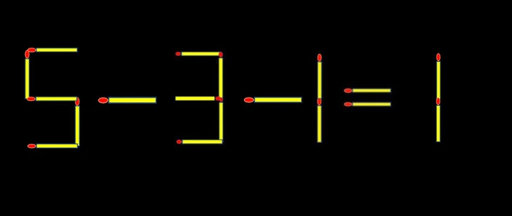 Thử tài IQ: Di chuyển một que diêm để 5-31=7 thành phép tính đúng - Ảnh 1.