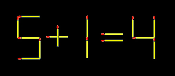 Thử tài IQ: Di chuyển một que diêm để 5+1=4 thành phép tính đúng - Ảnh 1.