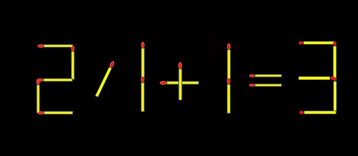 Thử tài IQ: Di chuyển một que diêm để 21+7=3 thành phép tính đúng - Ảnh 1.