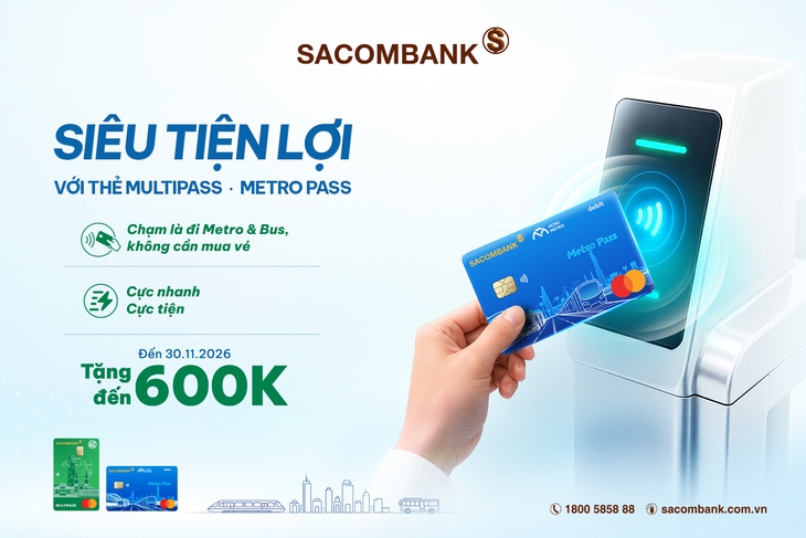 Đi xe buýt miễn phí và nhận thêm ưu đãi với bộ đôi thẻ thanh toán giao thông Sacombank - Ảnh 1.