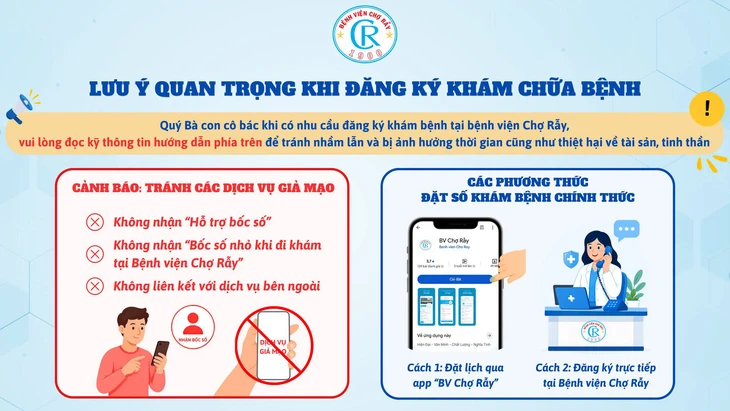 Bệnh viện Chợ Rẫy cảnh báo dịch vụ 'bốc số nhỏ', hứa hẹn khám nhanh - Ảnh 2.