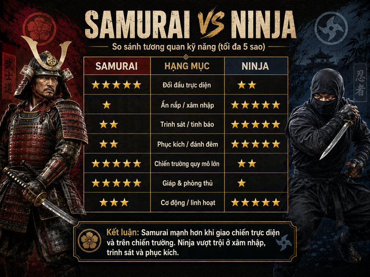 Kết quả bất ngờ về cuộc đấu 'samurai vs ninja' - Ảnh 3.