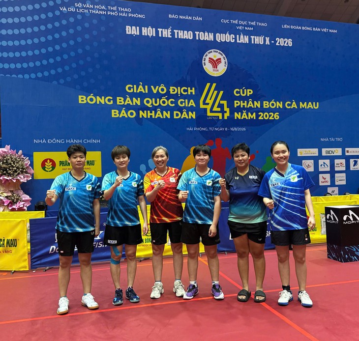 Vượt qua Công an nhân dân, TP.HCM vô địch bóng bàn Đại hội Thể thao toàn quốc - Ảnh 1.