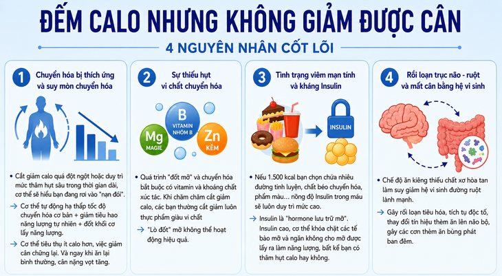 Vì sao món gì cũng đếm calo nhưng cân nặng vẫn y nguyên? - Ảnh 3.