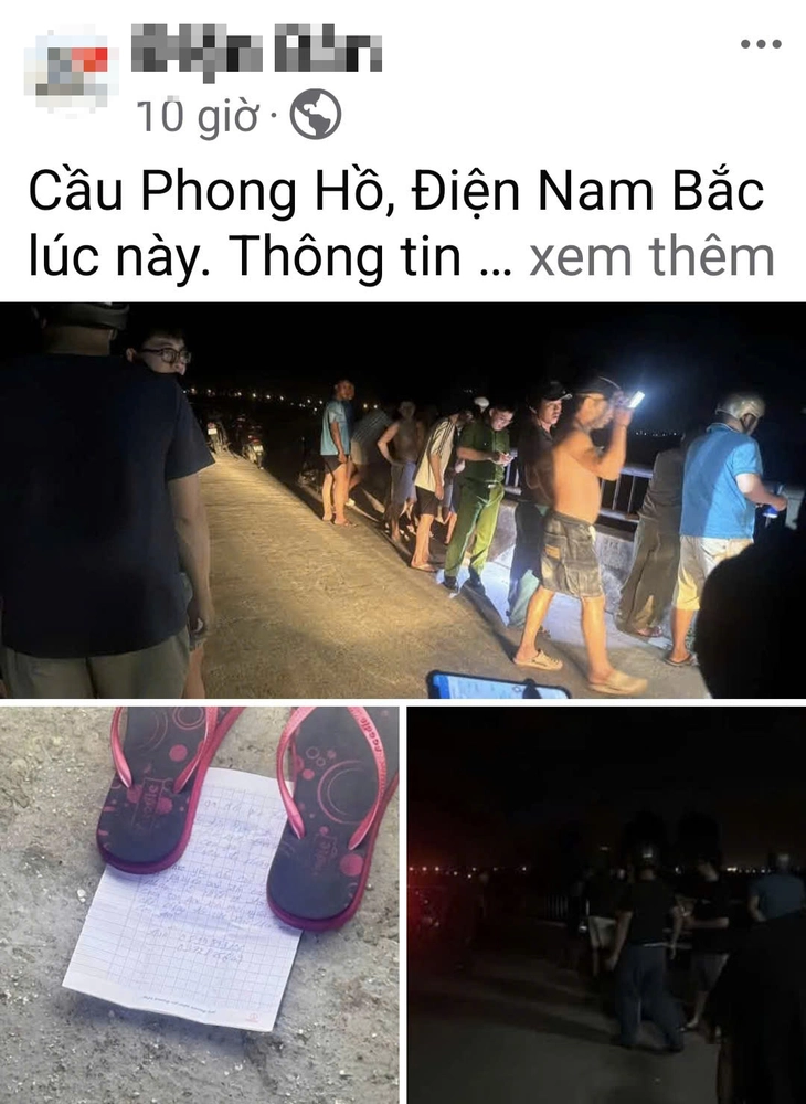 Giận chồng, bỏ dép, giấy "nhờ vớt xác" trên cầu rồi… bồng con đi chơi - Ảnh 2.