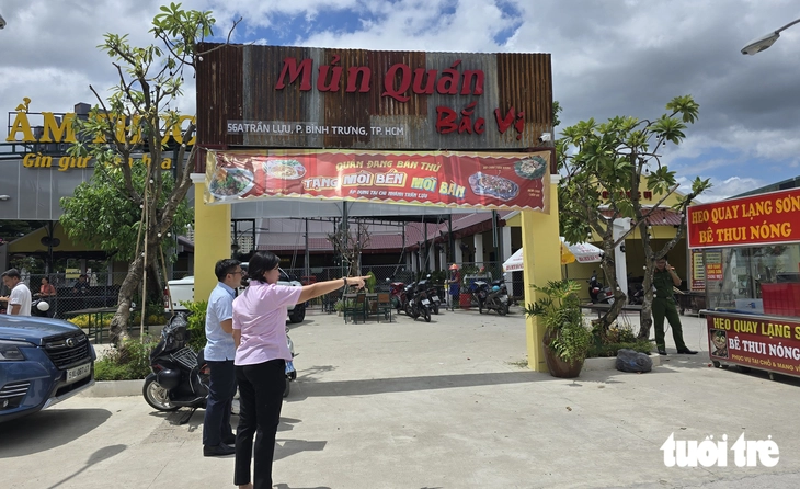 Phường Bình Trưng yêu cầu tạm ngưng, xử lý - Ảnh 1.