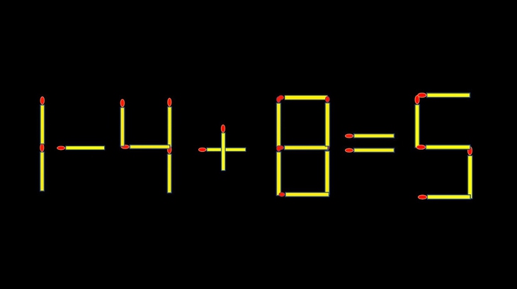 Thử tài IQ: Di chuyển một que diêm để 14+8=6 thành phép tính đúng - Ảnh 1.