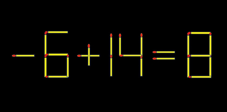 Thử tài IQ: Di chuyển một que diêm để 8+14=8 thành phép tính đúng - Ảnh 1.