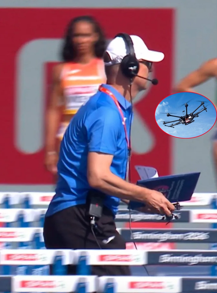 Giải điền kinh châu Âu tạm hoãn vì drone… gặp nạn - Ảnh 1.