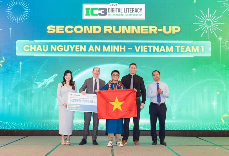 Một học sinh TP.HCM đoạt giải ba cuộc thi Vô địch Kỹ năng số IC3 quốc tế - Ảnh 1.