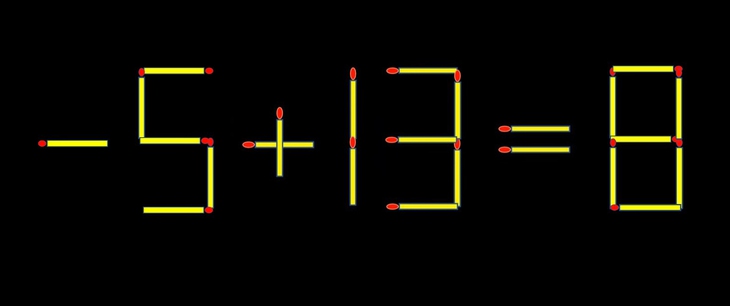 Thử tài IQ: Di chuyển một que diêm để 9+13=8 thành phép tính đúng - Ảnh 1.