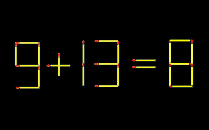 Thử tài IQ: Di chuyển một que diêm để 18+13=5 thành phép tính đúng - Ảnh 7.