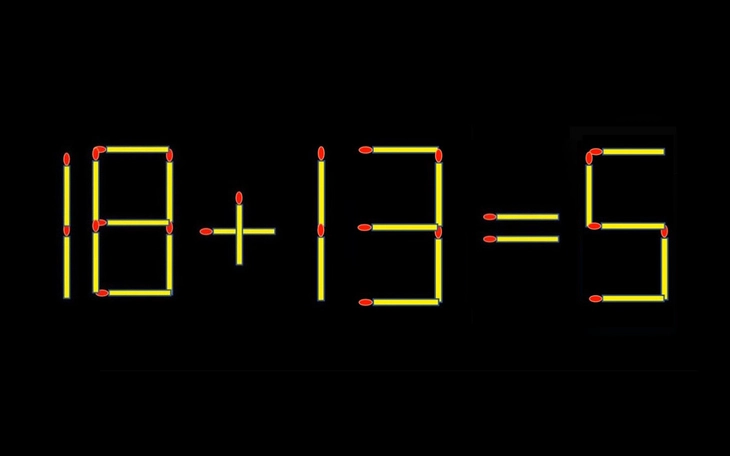 Thử tài IQ: Di chuyển một que diêm để 8+13=8 thành phép tính đúng - Ảnh 7.