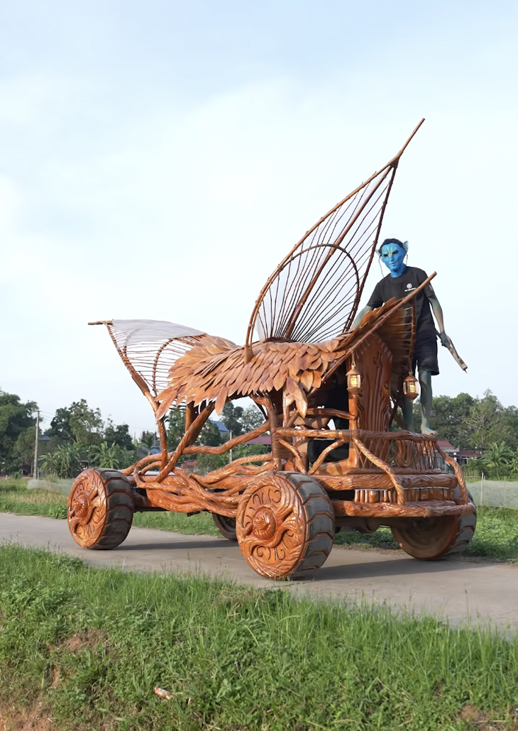 Thợ Việt chế siêu phẩm xe gỗ: Hàng độc bản chạy được, lấy cảm hứng từ bom tấn Avatar - Ảnh 8.