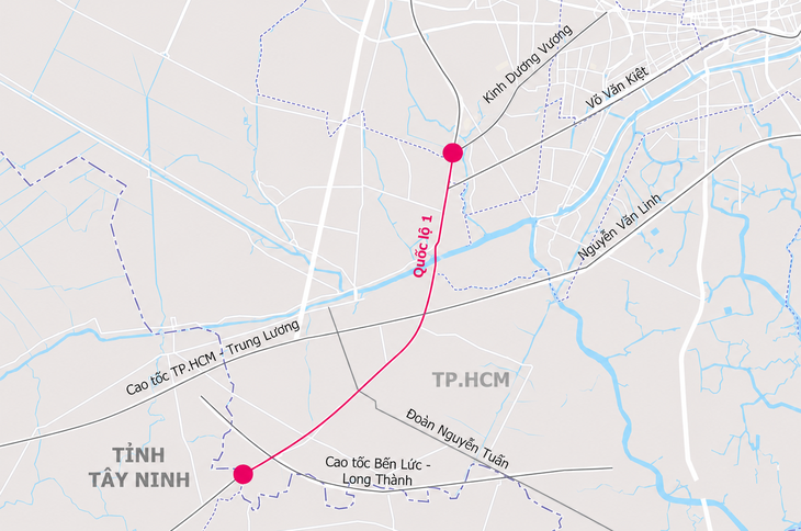 TP.HCM phê duyệt dự án mở rộng quốc lộ 1 dài 9,6km, mở trục tốc độ nhanh ở cửa ngõ - Ảnh 2.