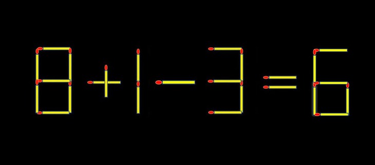 Thử tài IQ: Di chuyển một que diêm để 8+13=8 thành phép tính đúng - Ảnh 1.