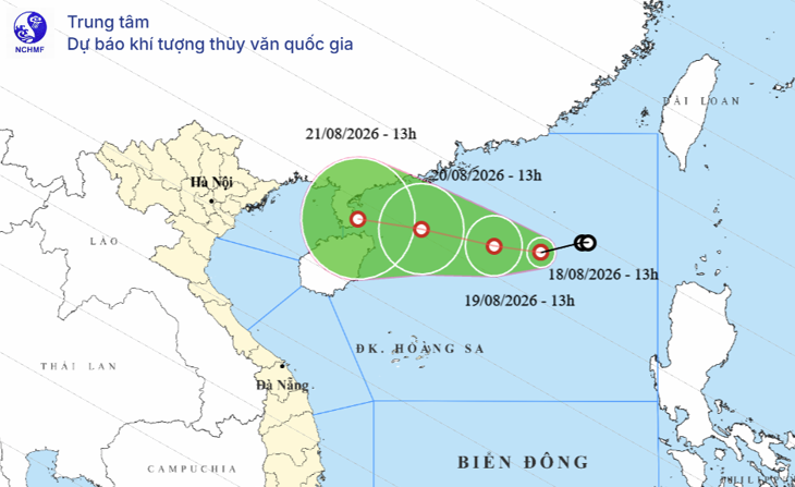 Áp thấp nhiệt đới hướng vào vịnh Bắc Bộ, miền Bắc và miền Trung bắt đầu mưa lớn - Ảnh 1.