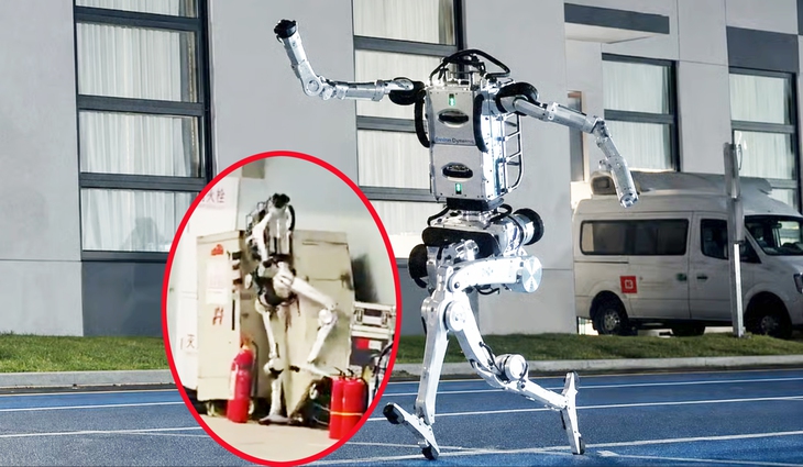 Robot hình người chạy nhanh hơn Usain Bolt rồi 'ôm tủ điện' - Ảnh 1.