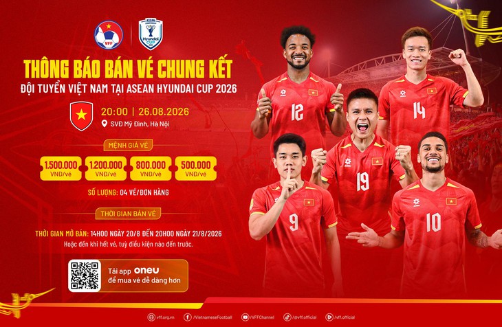 Vé xem tuyển Việt Nam đá Thái Lan ở chung kết ASEAN Cup 2026 cao nhất 1,5 triệu đồng - Ảnh 1.