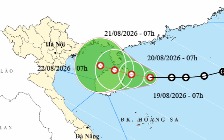 Áp thấp nhiệt đới sắp vào vịnh Bắc Bộ, ven biển Quảng Ninh - Quảng Trị mưa lớn - Ảnh 1.