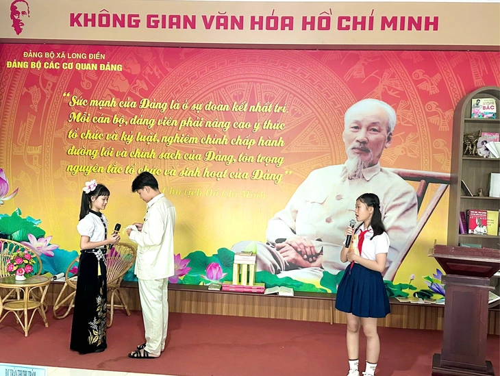 Thiếu nhi thi vẽ và kể chuyện về Bác, thanh niên sinh hoạt truyền thống tại Không gian văn hóa Hồ Chí Minh - Ảnh 1.