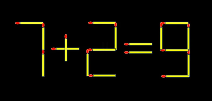 Thử tài IQ: Di chuyển một que diêm để 7+3=9 thành phép tính đúng - Ảnh 1.