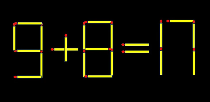 Thử tài IQ: Di chuyển một que diêm để 19+8=4 thành phép tính đúng - Ảnh 1.