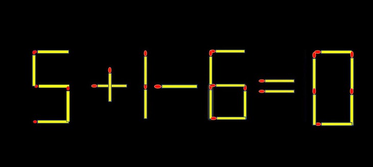 Thử tài IQ: Di chuyển một que diêm để 5+16=8 thành phép tính đúng - Ảnh 1.