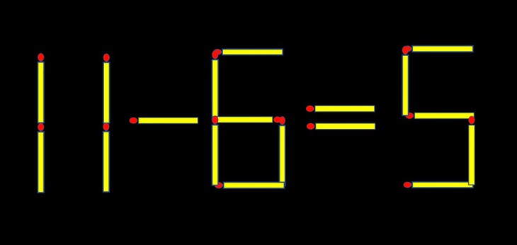 Thử tài IQ: Di chuyển một que diêm để 5+16=8 thành phép tính đúng - Ảnh 1.