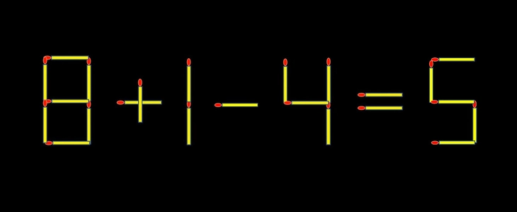 Thử tài IQ: Di chuyển một que diêm để 8+14=9 thành phép tính đúng - Ảnh 1.