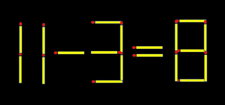 Thử tài IQ: Di chuyển một que diêm để 13+2=8 thành phép tính đúng - Ảnh 1.