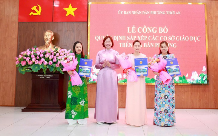 Phường Thới An, TP.HCM công bố quyết định sắp xếp trường học - Ảnh 2.