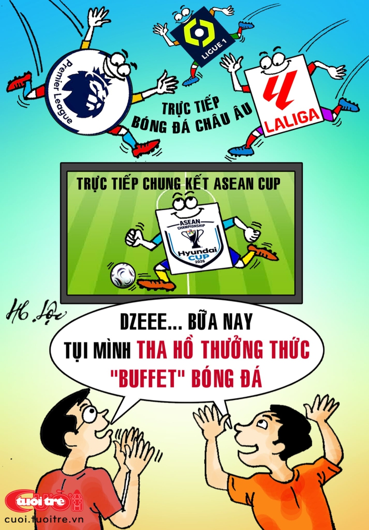 Tiệc buffet bóng đá cuối tuần dành cho người hâm mộ Việt Nam - Ảnh 1.