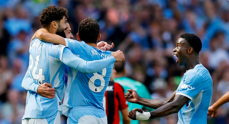 Hậu vệ 'làm thay' công việc của Haaland, Man City thắng ngược Bournemouth - Ảnh 2.