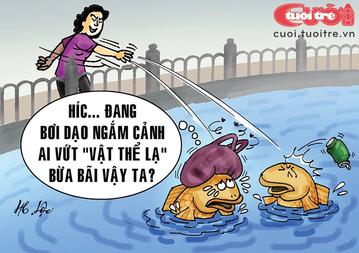 Vứt rác xuống kênh, mất ý thức và mất cả tiền - Ảnh 1.