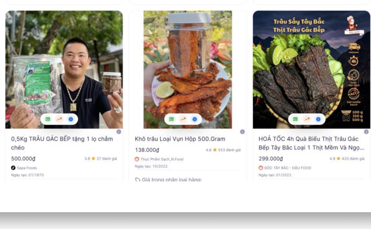 Hơn trăm tỉ tiền 'trâu gác bếp' được bán trên sàn, bất ngờ lượng mua từ shop Hải Sapa TV - Ảnh 1.