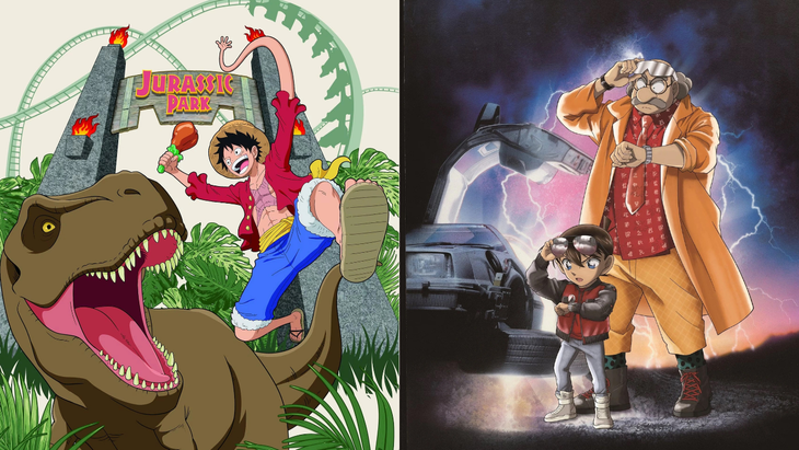 One Piece, Conan bắt tay Jurassic Park, Back to the Future mừng Universal Studios Japan 25 tuổi - Ảnh 1.