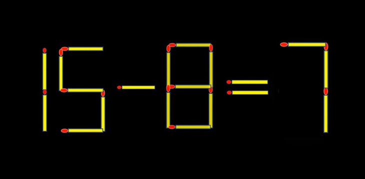 Thử tài IQ: Di chuyển một que diêm để 13-8=7 thành phép tính đúng - Ảnh 1.