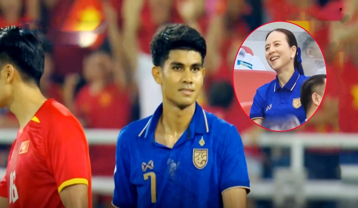 Nụ cười gây chú ý của Madame Pang khi Kakana sút penalty bay lên trời - Ảnh 1.