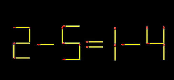 Thử tài IQ: Di chuyển một que diêm để 2+5=14 thành phép tính đúng - Ảnh 1.