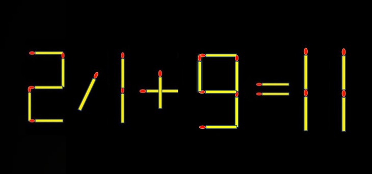 Thử tài IQ: Di chuyển một que diêm để 21+8=11 thành phép tính đúng - Ảnh 1.