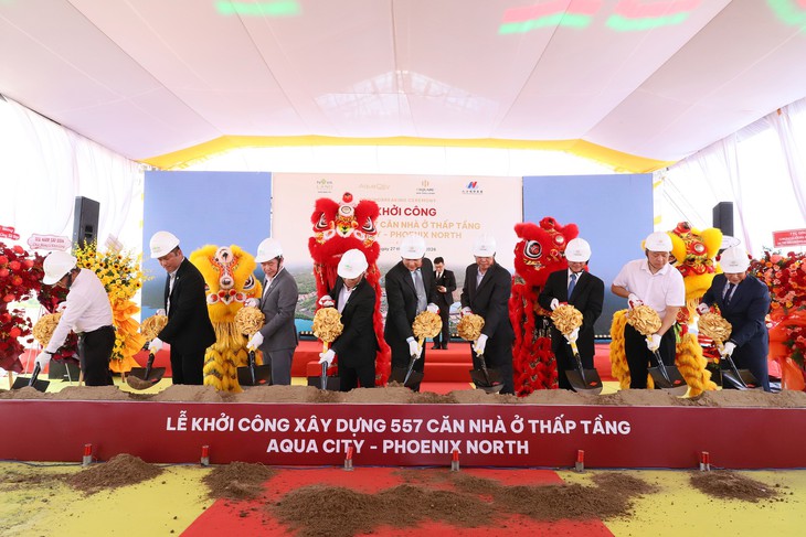 Khởi công hơn 500 căn nhà ở thấp tầng tại Aqua City - Ảnh 1.