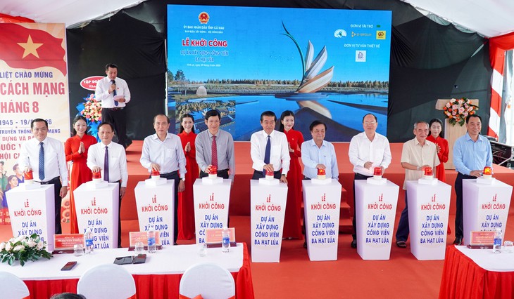 Cà Mau khởi công xây dựng Công viên Ba hạt lúa hơn 21 tỉ đồng - Ảnh 2.