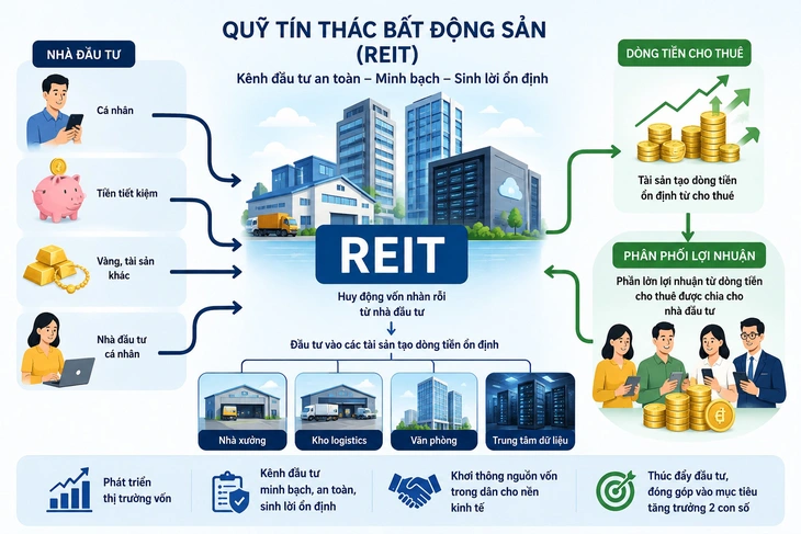 Chuyên gia: Khơi thông vốn nhàn rỗi cho tăng trưởng từ Quỹ tín thác đầu tư bất động sản - Ảnh 1.